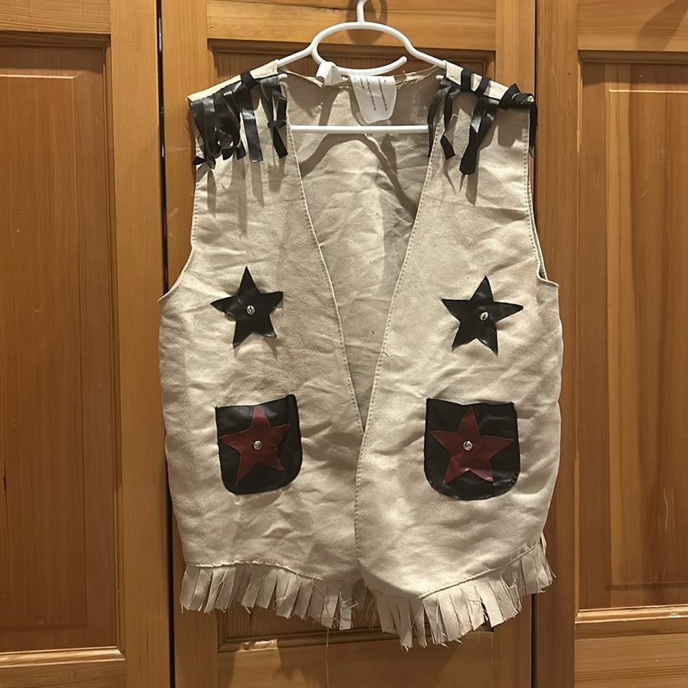 Cowboy vest and chaps with star detail children’s size medium